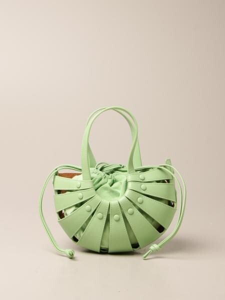 【送料&関税込】Bottega Veneta The Shell Shoulder Bag Bottega Veneta Shell Bag Pistachio Cut Out Leather Small