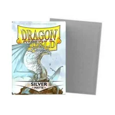 Dragon Shield Matte Silver Sleeves 100ct - Standard Size - MTG Pokémon TCG