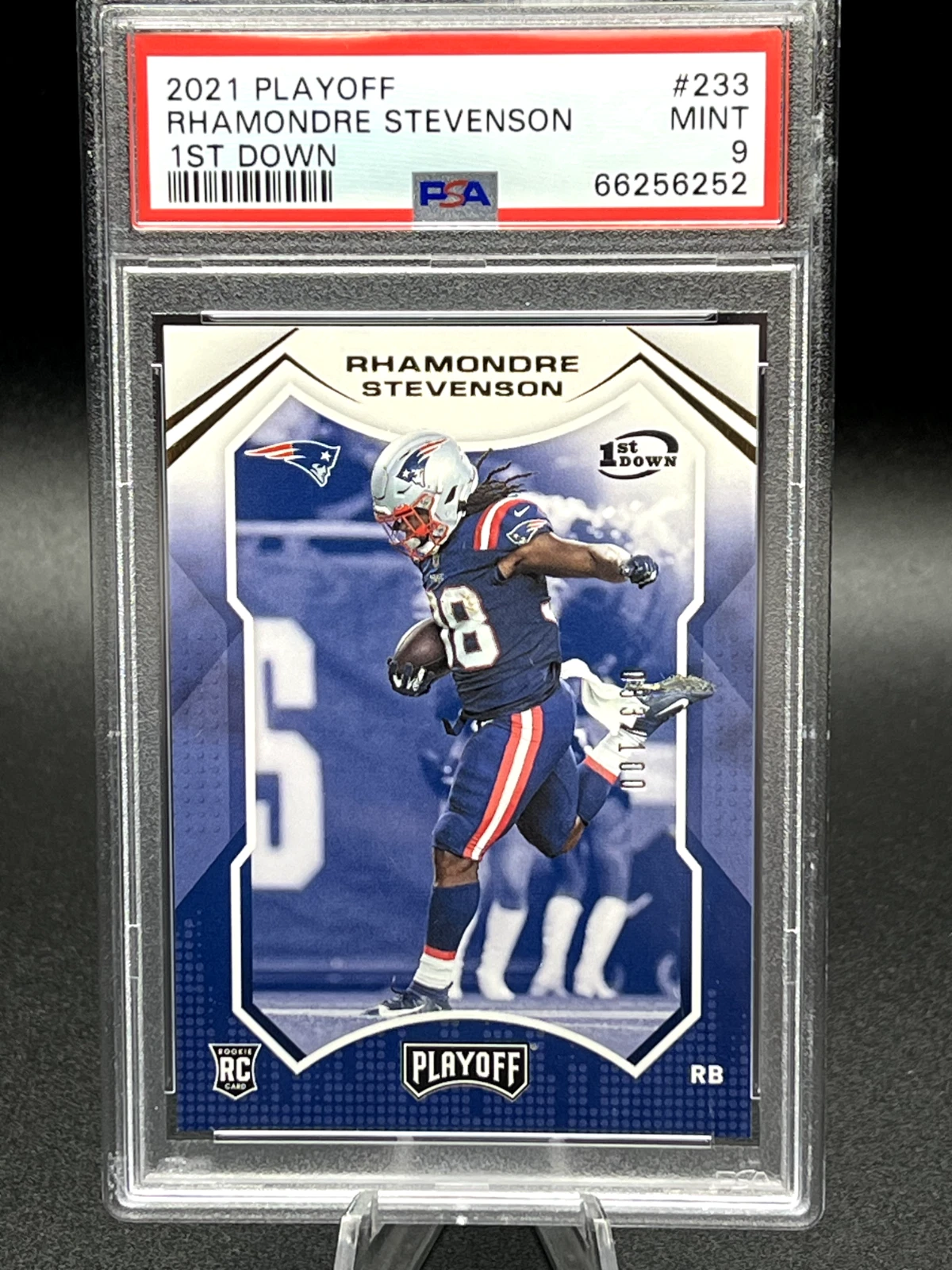 Rhamondre Stevenson Panini Playoff #233 1st Down