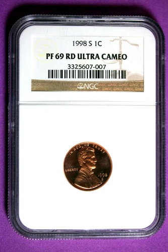 1998 S NGC PF69 RD Ultra Cameo Lincoln Memorial Cent #B28462