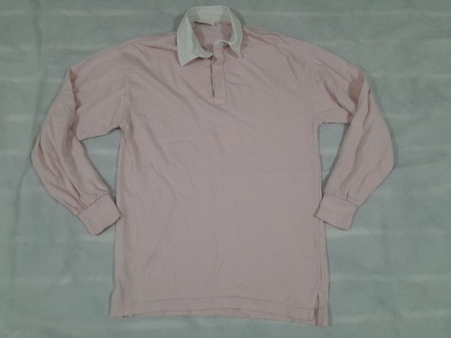 Rugby Shirt Large Salmon Pink Front Row 100% Cotton
