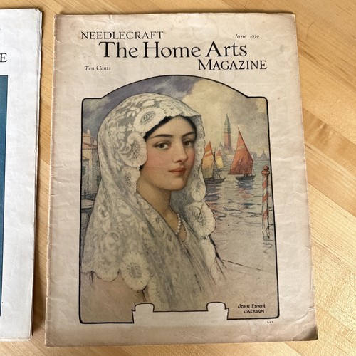 1934 Oct & June Issues: Needlecraft THE HOME ARTS Magazine ~ Patterns, Info, Fun - Foto 3 di 20