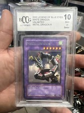 2002 Legend of Blue Eyes White Dragon METAL DRAGON LOB-102 BCCG 10 Mint 