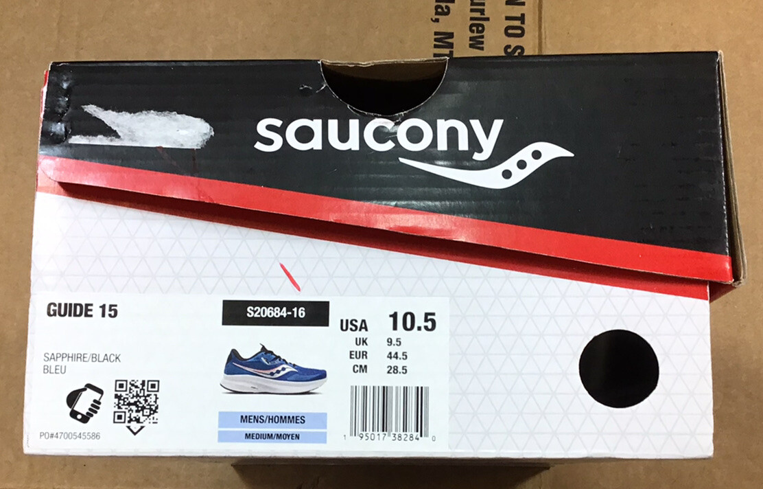 Saucony Men's Guide 15 Sapphire/Black Running Shoes image 6