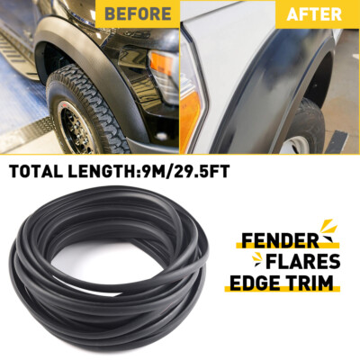 9m For Car Truck Wheel Wells Fender Flare Edge Trim Seal Universal Rubber Gasket