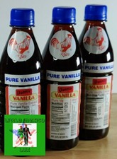 Three 3 Danncy Pure Mexican Vanilla Extract - Dark Color 12 ounce Bottle    