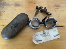 Aviator Motorcycle Wilson Goggles Style LJ 31 1/2 With Case  Paper STEAMPUNK