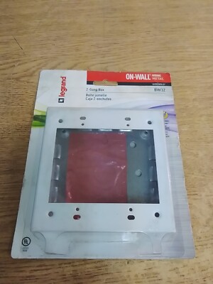 Legrand Wiremold BW32 On-Wall Wiring Metal 2-Gang Box, White