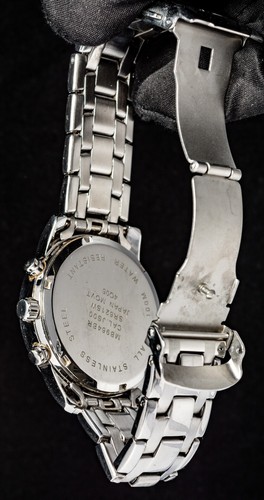 Accurist Chronograph braunes Zifferblatt Herren Quarzuhr -- funktioniert, Ø40mm - Bild 7 von 7