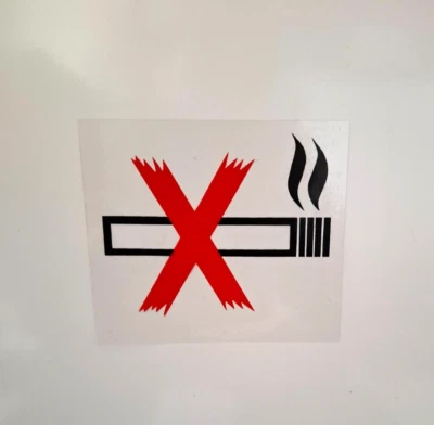 25 x autocollants autocollants ne pas fumer / interdit de fumer / panneau d'avertissement no smoking 7 mm - Photo 1/2