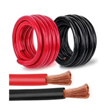 6 Gauge Battery Cable Copper Wire, 50FT Red+50FT Black 6 AWG Welding Cable St...