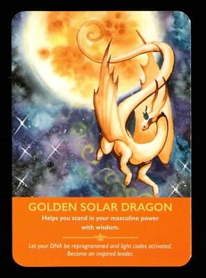 1 x Drachenorakel Karte - GOLDEN SOLARDRACHE - G6