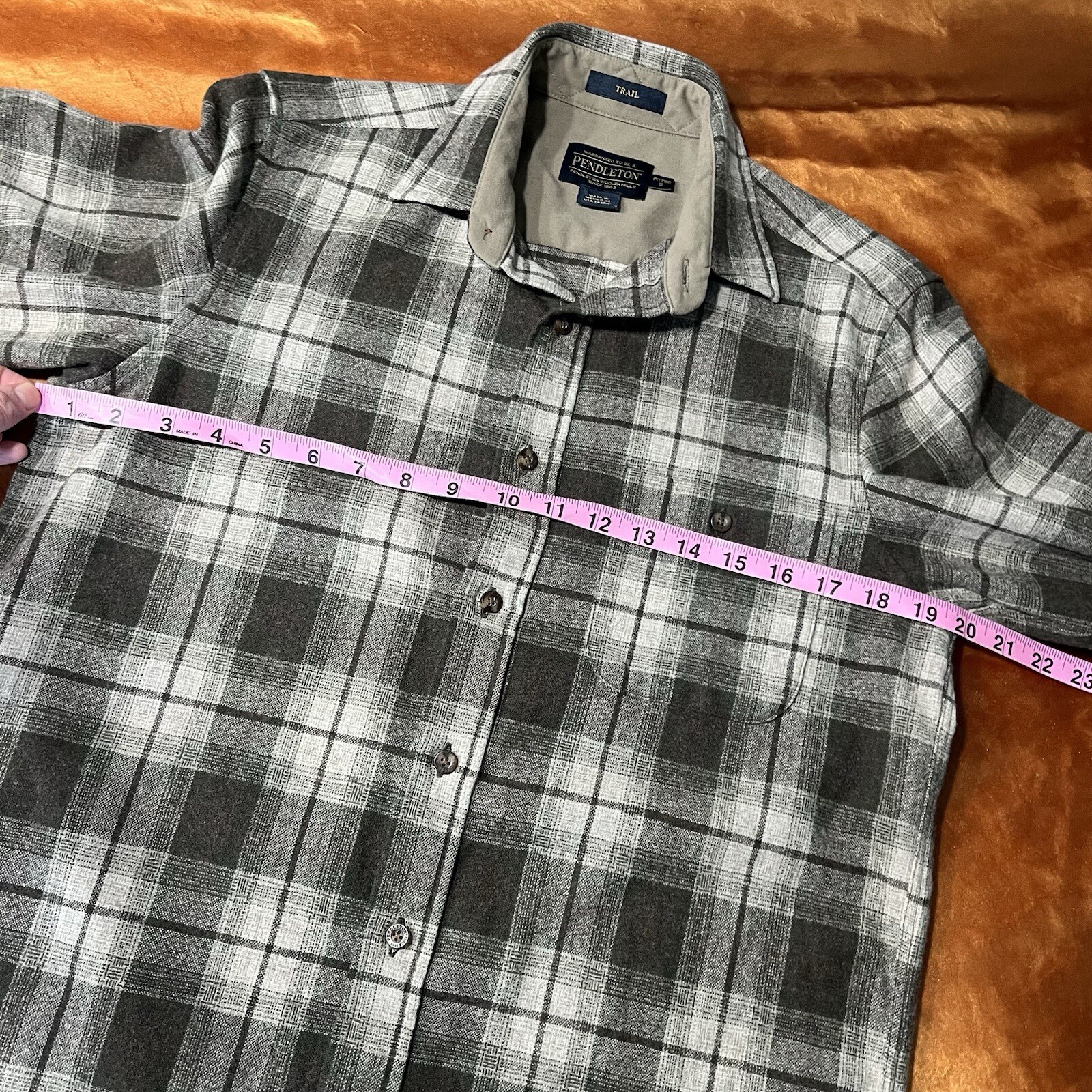 Pendleton Wool Plaid Trail Button Down Shirt Elbo… - image 9