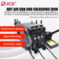 Hot Air Gun Soldering Iron 2-in-1 Soldering Station,Led Digital Welding Station