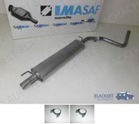 Imasaf Auspuff Mitteltopf für Fiat Stilo 2.4 20V Gt+Abarth+Anbauteile 2001-2007
