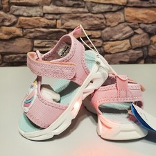 Carters Kids Jani Unicorn Light Up Sandals Shoes Pink/White 4 Girls Toddler
