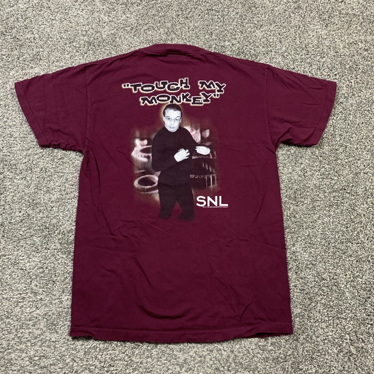 Rare Vtg '99 SNL Mike Myers Sprockets Skit Touch My Monkey Shirt