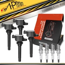 4pcs Ignition Coil & IRIDIUM Spark Plug Kits for Suzuki SX4 2007 2008 2009 2.0L