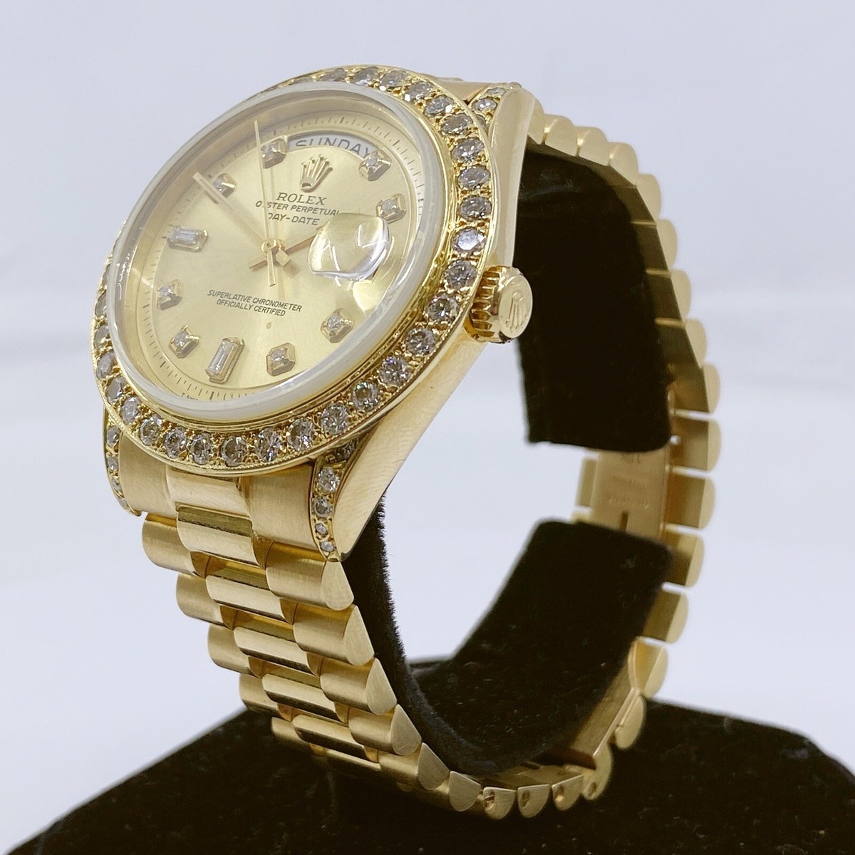 ROLEX OYSTER PREPETUAL PRECISION ゴールド 18K Gold Rolex 1803 Oyster Perpetual President 2ctw Diamond