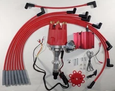 small cap PONTIAC 389-400-455 PRO SERIES Red HEI Distributor, Coil & Plug Wires