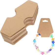 100 Pcs Foldover Bracelet Display Cards Hanging Jewelry Necklace Display Cards