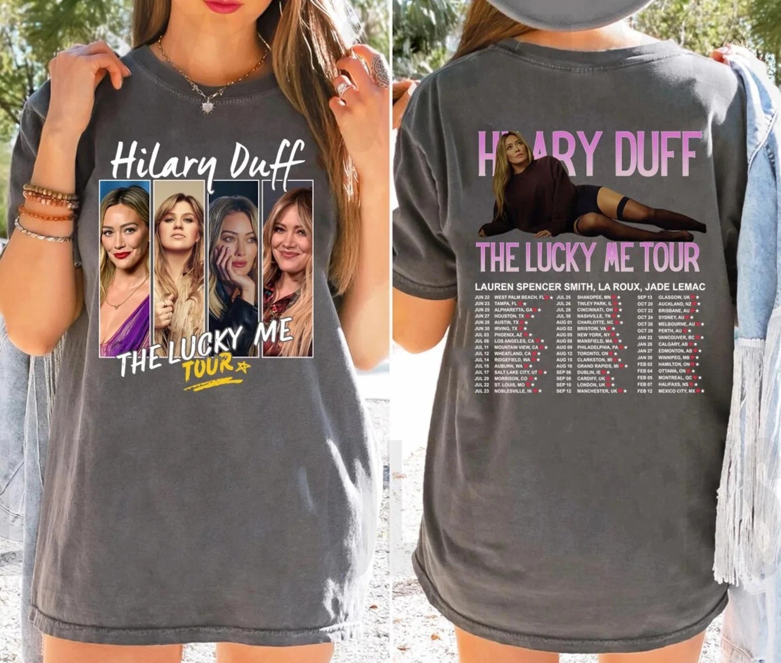 The Lucky Me Tour 2026  Hilary Duff Vintage Style T-shirt