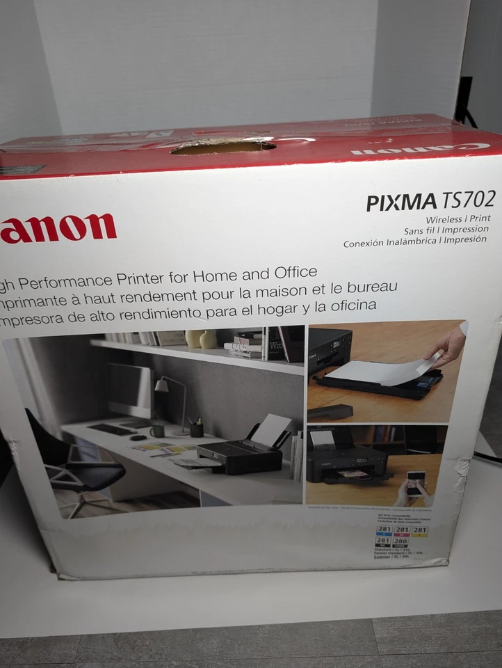 Canon Pixma TS702 Wireless Printer New In Box With Ink Set - Image 4 of 4