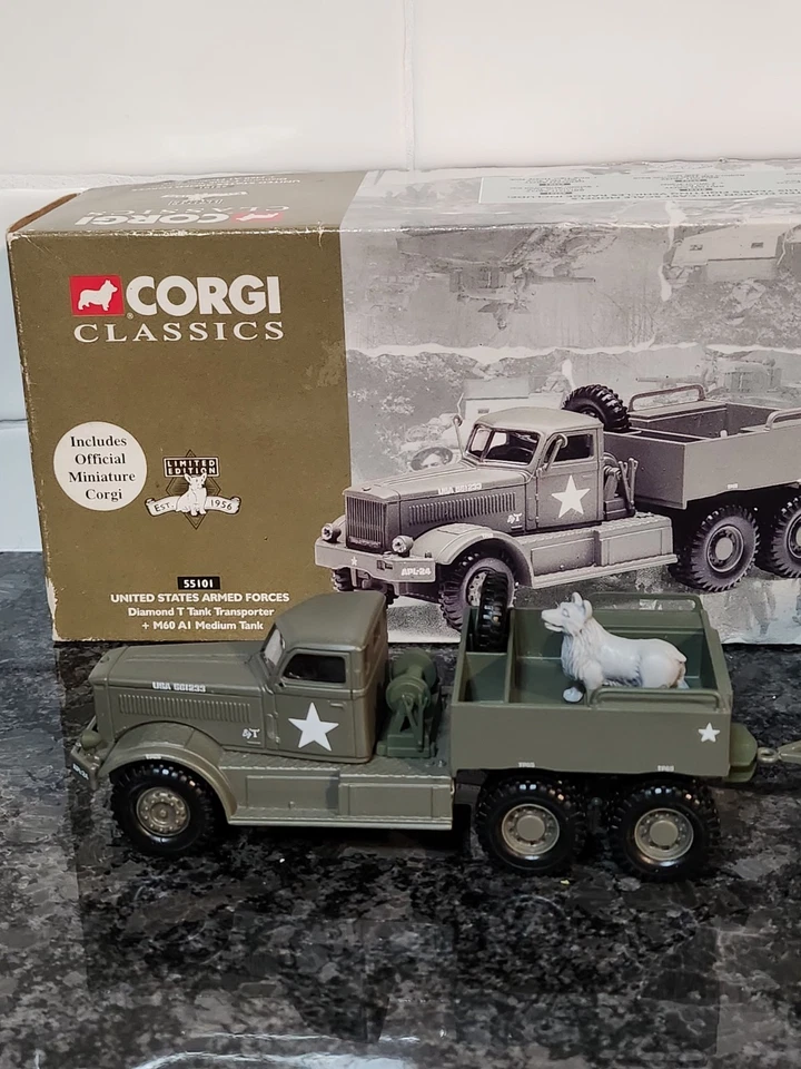 CORGI Classics 55101 US Armed Forces Diamond T Tank Transporter + M60 AI Tank U6 - Image 2 of 4