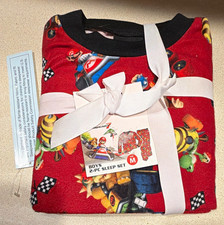 Mario Kart 7 Boys 2-Piece Fleece Flame Resistant Pajama Set Size M Red