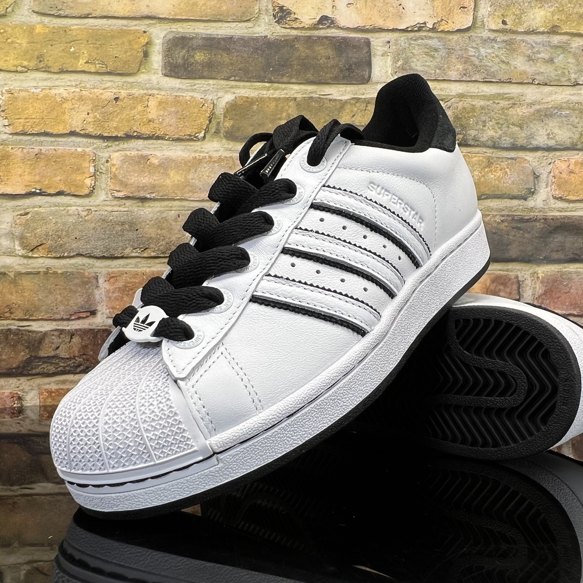 Adidas Superstar II Shoes Mens Size Women White Black Leather