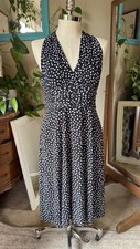 Nine West Women's Black & White Polka Dot Dress Size Med RN#54050