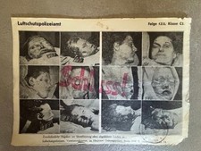 Extremely rare gruesome WW2 Aerial Propaganda Allied Leaflet Dead people