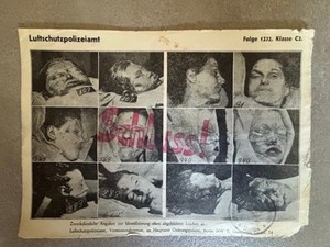 Extremely rare gruesome WW2 Aerial Propaganda Allied Leaflet Dead people