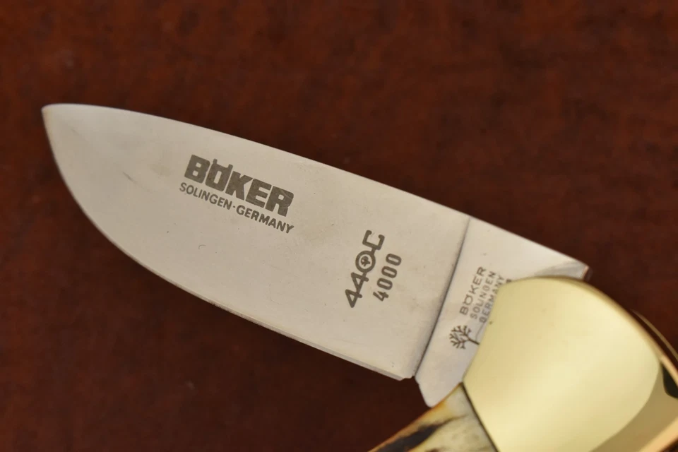 CUCHILLO BOKER TREE MARCA SOLINGEN ALEMANIA CIERVO JUMBO BLOQUEO BONITO 4000 (27614) Foto 3 de 4