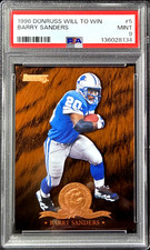 1996 Donruss #5 Barry Sanders /5000 Will To Win PSA 9 Mint Lions HOF MVP SP