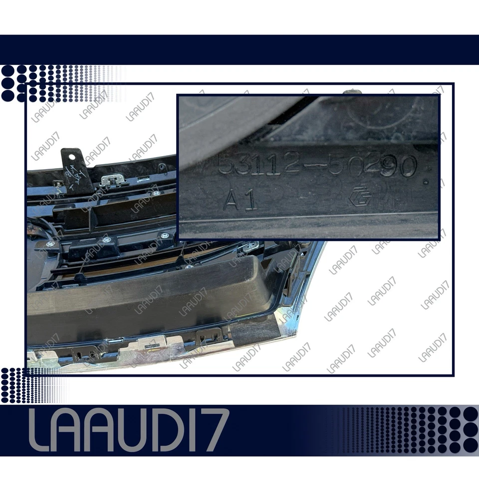 Parrilla de parachoques delantero Lexus LS600H LS600HL 2010-2012 con emblema OEM Foto 4 de 4