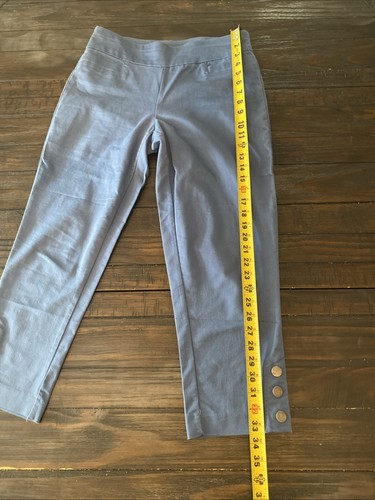 Pantalone donna blu Croft & Barrow taglia 4P The Effortless elasticizzato caviglia vita media - Foto 14 di 19