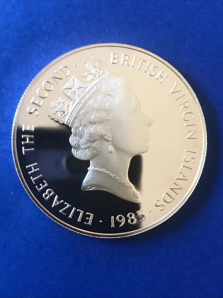 1985 British Virgin Islands Twenty Dollar 19.09 Gr Silver Proof - Image 3 of 4