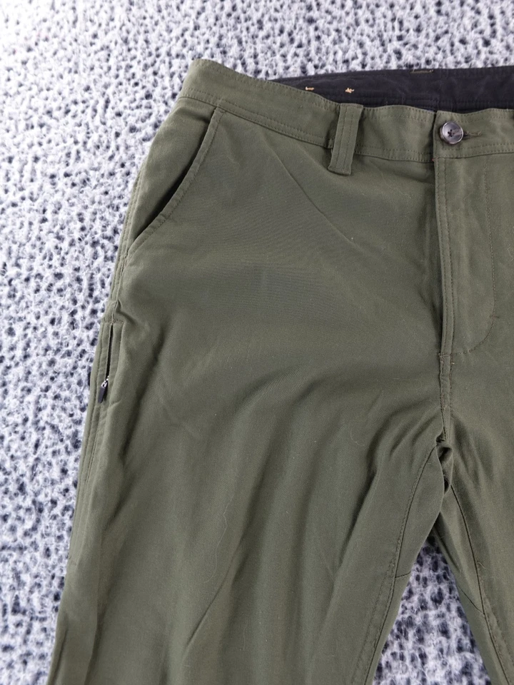 prAna Slim Fit Брюки 34x34 оливково-зеленый Органический хлопок на открытом воздухе для пеших прогулок повседневный - Изображение 2 из 4