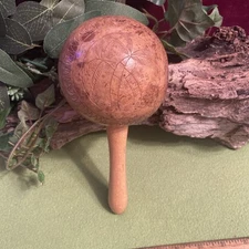 Maraca Handcrafted Maraca wooden + gourd carved from Mexico percussion genuine