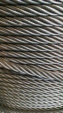 1/2" Bright Wire Rope Steel Cable IWRC 6x26 (350 Feet)