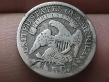 1835 Capped Bust Silver Half Dime- Good Details, Small Date, Large 5C