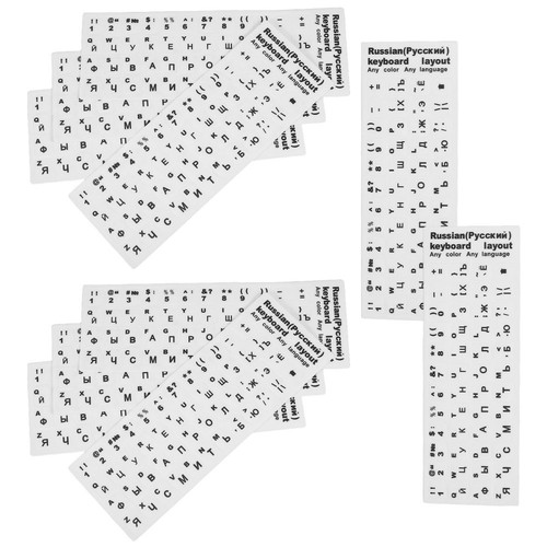 10 Pcs Russische Tastaturaufkleber Englische Laptop-Buchstaben-Aufkleber - Bild 4 von 12