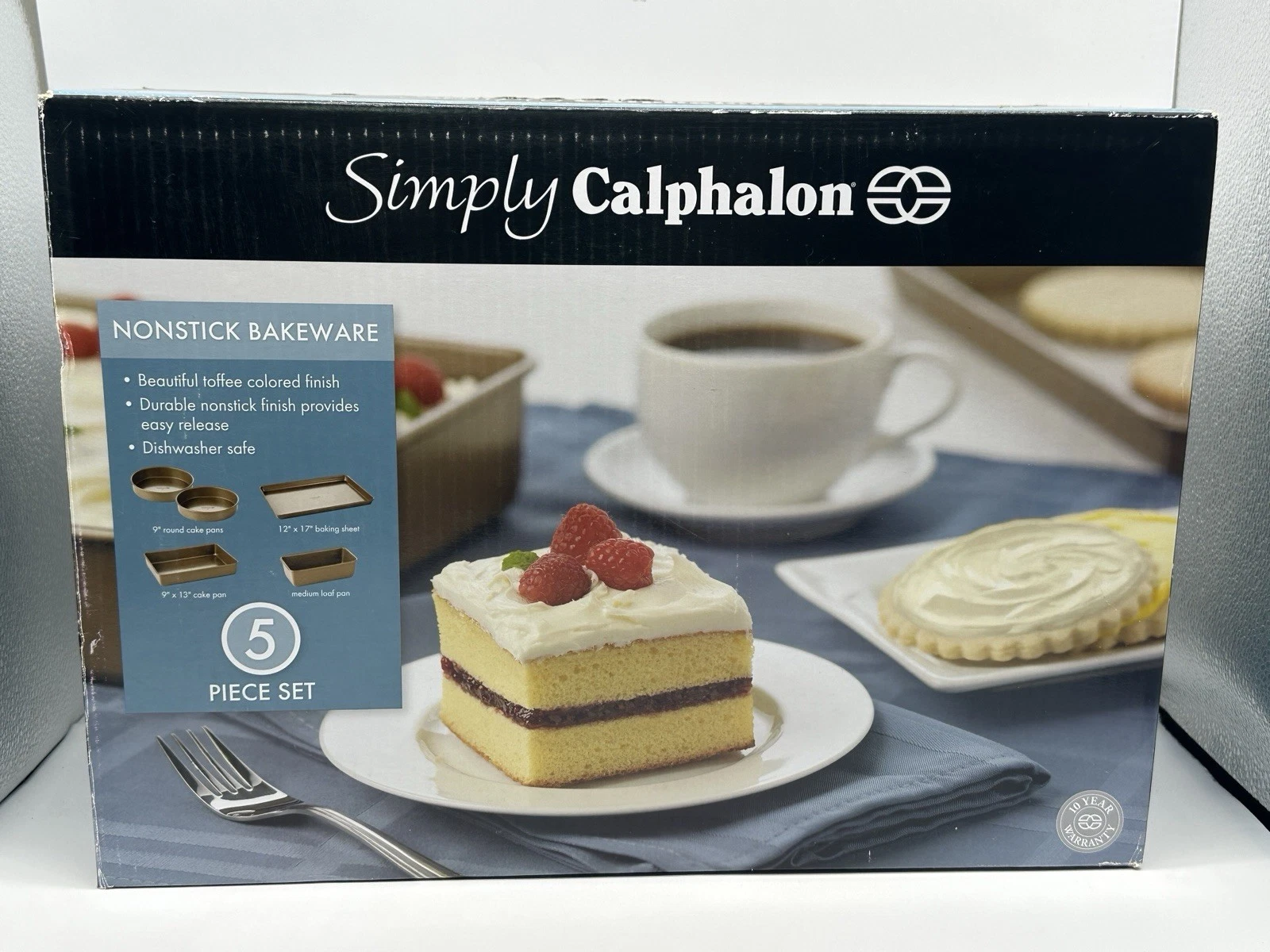 Calphalon Nonstick Bakeware Set 5 Piece NEW | Baking Pan Set Cake Muffin Sheet