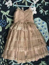 Noralee Audry Dress In Apricot Size 4 Ballet Lace Flower Girl Wedding Rylee+Cru