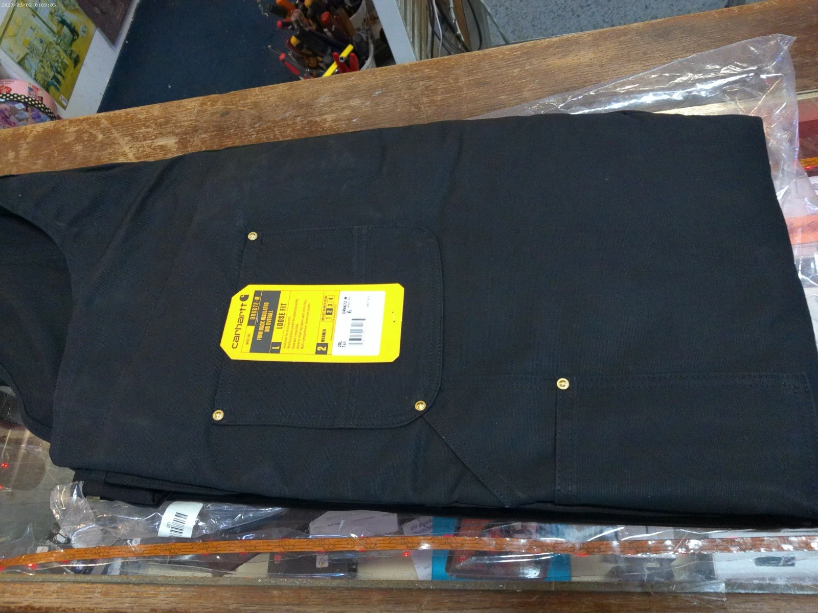 Carhartt FIRM DUCK INSULATED BIB OVERALLS. OR6672-M. Loose 2XL Tall