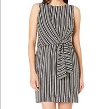 VINCE CAMUTO  Desert Stripe Tie-front Dress. Size 4