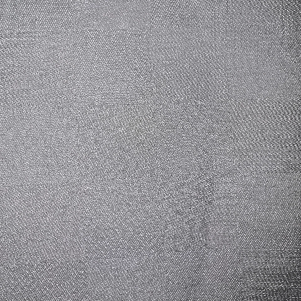 große Tischdecke 130 x 310 Weiß Damast geometrisch Würfel gewürfelt BW - Leinen