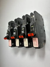 Federal Pacific FPE NC115 15A (SET OF 4) Stab-Lok 1P 120V TESTED 60-DAY WARRANTY