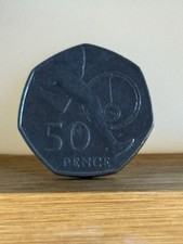 United Kingdom 50 pence, 50th Anniversary - First sub-four-minute mile · 2004